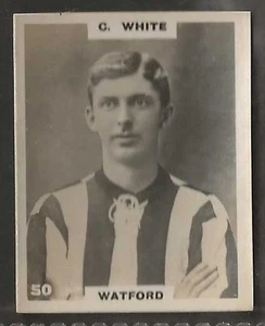PINNACE FOOTBALL-DOUBLE FRAME BACK-#0050- WATFORD - C. WHITE - Picture 1 of 2