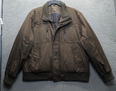 Chaqueta cortavientos Calvin Klein Ripstop para hombre XL marrón resistente al agua cremallera a presión Foto 1 de 4