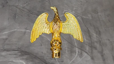 Goldener Metall Adler für Teleskopstange Teleskopmast - 13 x 13 cm - Bild 1 von 4