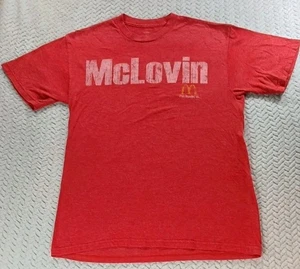 McDonalds McLovin Graphic Red Medium T Shirt 50/50 Cotton/Polyester  - Picture 1 of 15