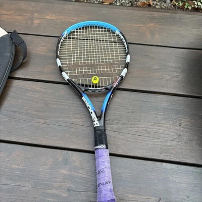 Raqueta de tenis Babolat Pure Drive agarre para woofer 3-4 3/8, blanco/azul/negro Foto 1 de 4