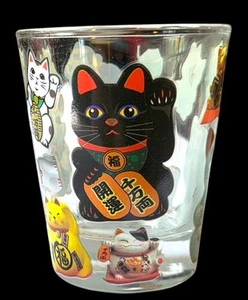 Japanese Kitty Cat Shot Glass Maneki Neko Lucky Souvenir Bar Drinks Fun - Bild 1 von 5