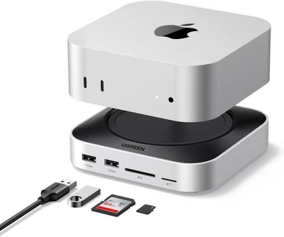 UGREEN Mac Mini M4 Dock Ständer mit NVMe SSD Gehäuse USB C Hub für Mac mini - Bild 1 von 4