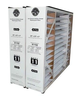 Lennox X1152 (paquete de 2) - Filtro de clima saludable de 20" x 25" x 5" MERV 11 Foto 1 de 2