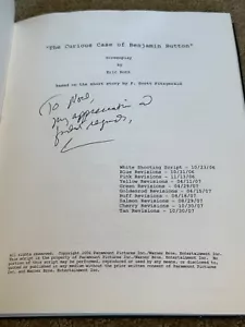 F. SCOTT FITZGERALD CURIOUS CASE OF BENJAMIN BUTTON SCRIPT SIGNED AUTOGRAPHED - Picture 1 of 11