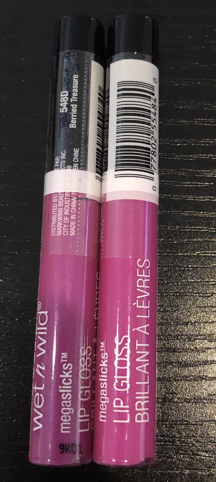 2 Pack Wet n Wild MegaSlicks Lip Gloss, Berried Treasure 548D, 0.19 oz - Image 1 of 1