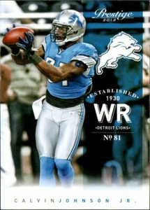 Panini Prestige 2012 Calvin Johnson JR. #66 Detroit Lions Megatron - Imagen 1 de 2