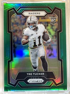 2023 Panini Prizm Tre Tucker RC Green #362 Raiders Rookie - Picture 1 of 2
