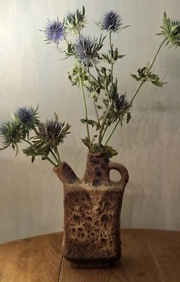 Vintage Marius Van Woerden Vest Keramik Kettle Vase Rare Netherlands Fat Lava - Image 1 of 4