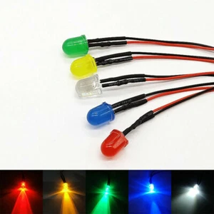 12mm Pre-Wired LEDs Signal Indication Bulb 3V 6V 12V~220V White/Red/Green/Yellow - Picture 1 of 9