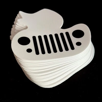 Pegatina blanca Jeep Duck & Grill » Vinilo impermeable de alta calidad de 3" para Wranglers Foto 1 de 2
