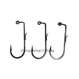 50Pcs 90 Degree Aberdeen Fishing Hooks Round Bend Fishing Jig Hooks Size 1-4/0# - Picture 1 of 10
