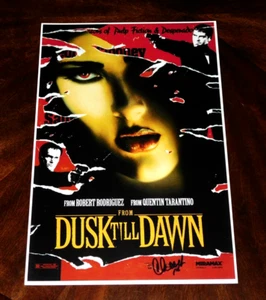 PÓSTER DE PELÍCULA CHEECH MARIN FIRMADO DESDE EL CREPÚSCULO HASTA EL AMANECER 12X18 ¡¡HORROR!!! - Imagen 1 de 1