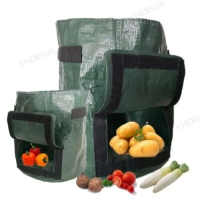 Potato Grow Bag Tomato Planting Bag PE Fabric Root Pots Vegetable Garden 8H - Image 1 of 4