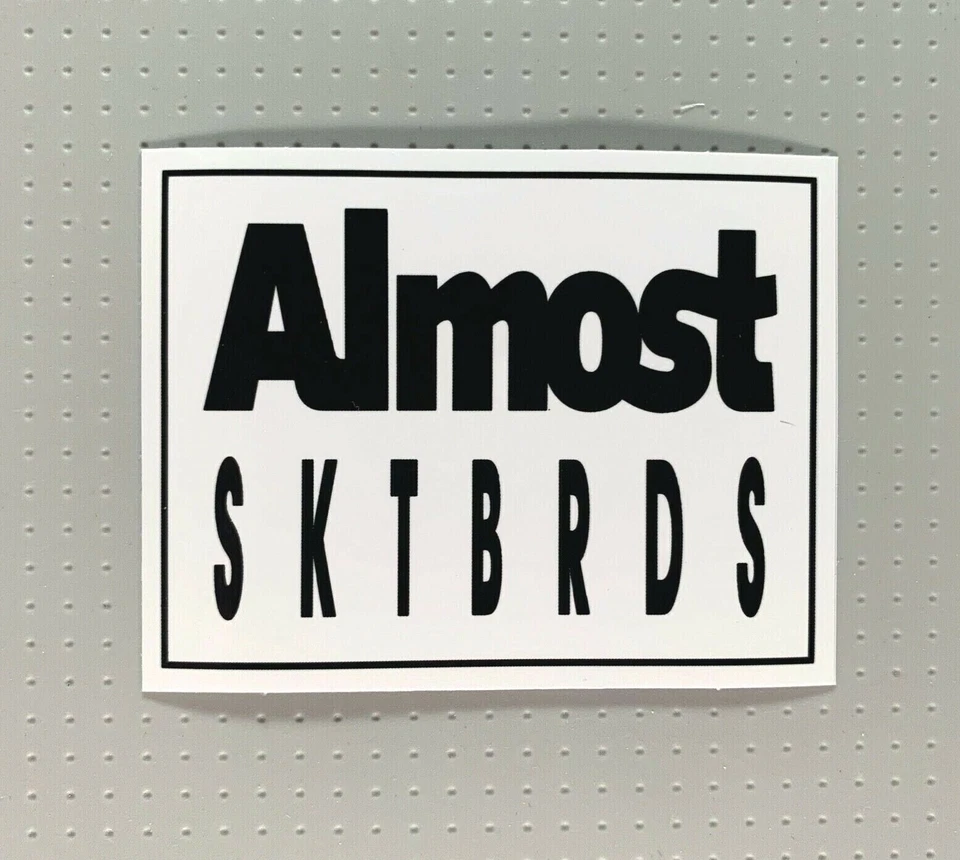 Almost Skateboard Sticker 3.25" Black/White - Image 1 of 1
