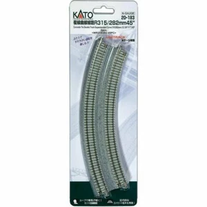 Kato N Scale UniTrack 315/282mm 12 3/8 11″ Radius 45º Curve Superelevated 20-183 - Picture 1 of 1