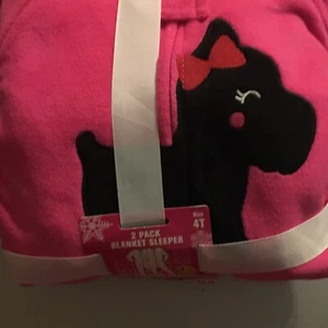 JOE BOXER 2 BLANKET SLEEPERS PAJAMAS PJS SCOTTIE DOG SIZE 4T - Picture 1 of 2