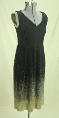 Nuevo con etiquetas Vestido de Cóctel Roz and Ali Talla 4 Negro Dorado Ombre Encaje Superpuesto Año Nuevo Foto 1 de 4