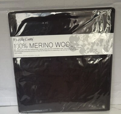 Naturally Knotty 100% Merino Wool Scarf Wrap Dark Brown - Image 1 of 3