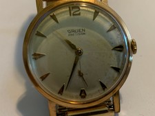 Vintage Mens GRUEN Precision Mechanical Wind Watch Subdial Running