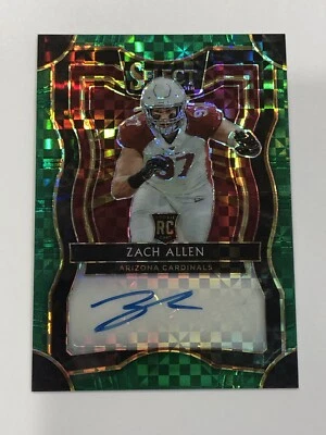 2019 Select ZACH ALLEN Green Prizm True Rookie Auto 5/5 - Image 1 of 4