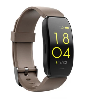 Braun Herren Damen Smart Watch Sport Fitness Tracker Blutdruck Herzfrequenz