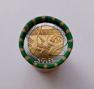 Peru 2 Soles Coin Roll Year 2022 x 20 Pices UNC  - Picture 1 of 2