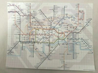 Mapa do metrô de Londres Blotter impressão artística psicodélica metrô de Londres - Imagem 1 de 4