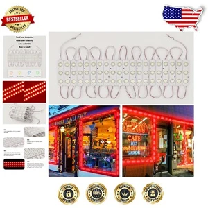 Bright 100pcs Red LED Modules - 49.8ft Flexible Outdoor Lighting Solution - Picture 1 of 9