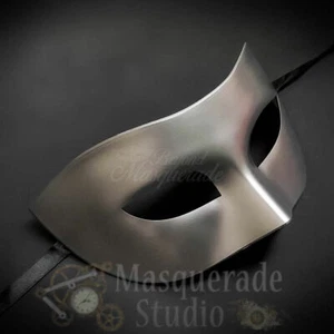 Mens Eye Mask Phantom of the Opera Venetian Minimalist Classic Masquerade Mask - Picture 1 of 21