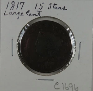 C1696 Stati Uniti Large Cent 1817, 15 stelle - Foto 1 di 4