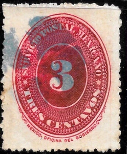 MEXICO stamp 3c. 1886 - 1890 Numeral / used /🔥VF - Picture 1 of 1