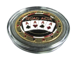 Cubierta protectora de cartas de póquer de casino cuatro ases - Imagen 1 de 1