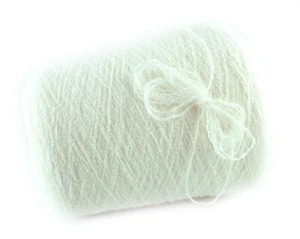 57€/kg Weiches Bouclé HAIR WISH von Loro Piana 70% Merinowolle creme Kone - Bild 1 von 2