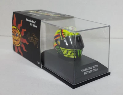MINICHAMPS 1:8 MODELLINO CASCO HELMET VALENTINO ROSSI YAMAHA MOTOGP 2015 DIECAST - Immagine 1 di 4