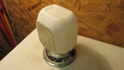 Vintage Chrome Bath Wall Light Fixture & Globe Parts - Image 1 of 4