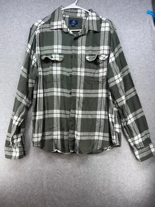 Camisa George Para Hombres Con Botones Talla L Verde Mangas Largas Bolsillos Mezcla de Algodón - Imagen 1 de 8