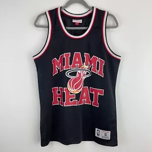 Miami Heat NBA Mitchell & Ness Basketball Black Jersey Men's Size S - Picture 1 of 9