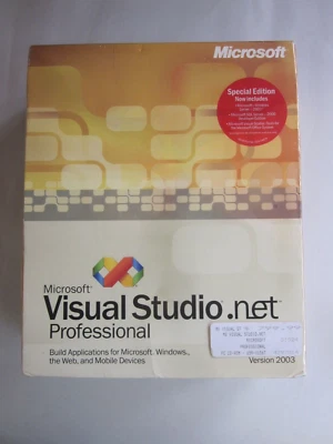 NEW Visual Studio .Net 2003 Professional Full Retail Version Includes SQL/SERVER - Image 1 of 4