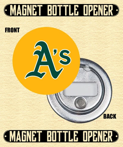 Oakland Athletics - Magnet Bottle Opener - Choose From 12 Designs Cover