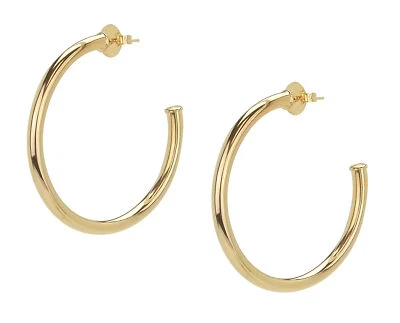 Sheila Fajl Smaller Favorite Hoop Earrings in Polished Champagne - Image 1 of 4