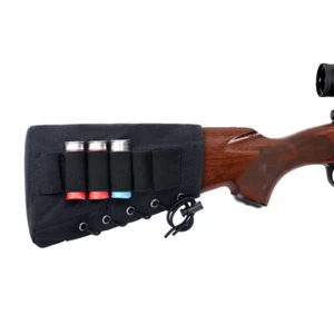 Ammo Bag Shotgun Rifle Buttstock 6 Shell Holder Cartridge Hunting For 12 Gauge - Picture 1 of 13