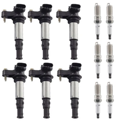 6X Ignition Coil + 6X Iridium Spark Plug For Cadillac CTS SRX Buick V6 2.8L 3.6L - Image 1 of 4