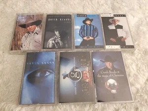 GARTH BROOKS 7 CASSETTE LOT Country NO FENCES Ropin The Wind CHASE Fresh Horses - Picture 1 of 3