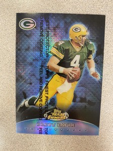1999 Topps Team Finest Blue Refractor With Coating Brett Favre #T2 /150
