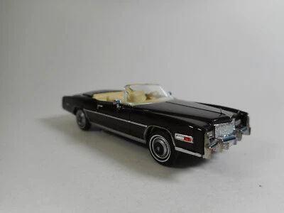 Brekina 1:87 1976 Cadillac Eldorado Convertible Marrone Scuro Modello Finitto - Immagine 1 di 4