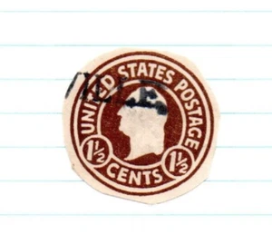 USA 1925 U481 Brown Washington Cut Corner 1 1/2 cent Used - Picture 1 of 7