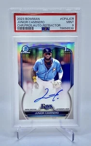 Junior Caminero 2023 Bowman Chrome 1st Auto RC Refractor /499 #CPA-JCR - PSA 9 - Picture 1 of 2