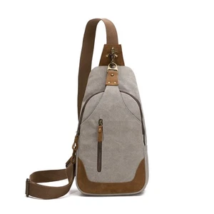 Canvas Sling Bag Crossbody Bags Casual Shoulder Daypack for Men Women - Picture 1 of 9