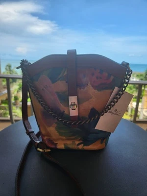 RARE Patricia Nash Watercolor Butterfly, Blaire, Crossbody Bucket Purse NWT $229 - Image 1 of 4